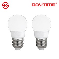 데이타임 LED 인치구 5W 미니전구 E26, 2개, 주백색