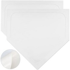 모토토 23468PCS 화이트 야구 홈 플레이트 고무 던지기 베이스 16인치 소프트볼 킥볼 연습 투구 타격 훈련 장비, 2PCS