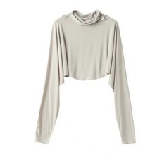 防曬披肩 冰涼透氣 騎車開車護頸面罩 冰絲防曬袖套, 1個, 膚色