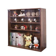 BuyJM MIT E1低甲醛 強化玻璃展示櫃/收納櫃 寬80cm BO054、BO055, 集成木-落地式,五層櫃(4片層板)