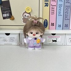 40cm 인형 의상 솜인형옷 귀여운 솜인형 자세 아이돌 앉은 인형옷 무속성 솜깅이 잠옷, 스타 씨 퍼플 10cm