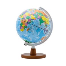 SkyGlobe 8吋行政藍色海洋木質底座地球儀 (附燈/中英文對照)