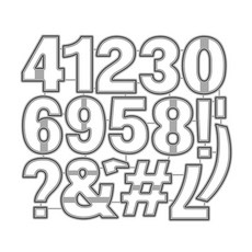 번호 기호 금속 절단 다이 스텐실 DIY 스크랩북 앨범 종이 카드 템플릿 금형 엠보싱 공예 장식