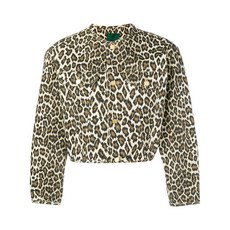장 폴 고티에 중고 레오파드 프린트 크롭 재킷