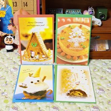 고전문구 바른손 카페푸푸 크리스마스 성탄 엽서, A