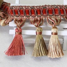 커튼 에징 봉제 트림 태슬 프린지 장식 도어 쿠션 데코 창문 홈, 4. 6