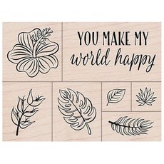 Happy World Maker 목판 스탬프 Hero Arts