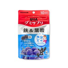 UHA 味覺糖, 1個, 鐵&葉酸軟糖, 20顆
