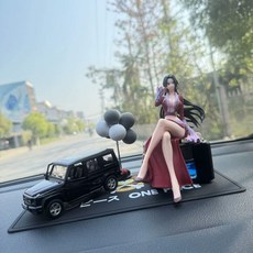 원피스 자동차 장식 루피 니코 로빈 남성 차량용 피규어, 여제+블랙 빅G, 1세트