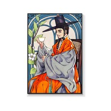 만들기 한복 그림 diy 만들기세트 장구 한국 스퀘어, 블랙 프레임, 7