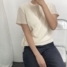 針織女款蝴蝶結針織綁帶背心馬甲背心