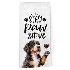 Dibor Funny Bernese Mountain Dog Wine Bar Kitchen Towels Dishcloth Bernese Mountain Dog Gifts Deco, Dibor Funny Bernese Mountain D