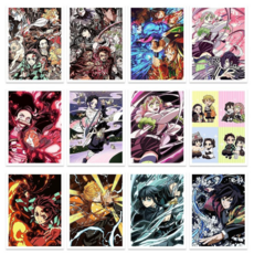 톰앤토미e DIY 아크릴 페인팅 그림 귀멸의 칼날 19종 40*50, 미츠리와 오바나이, 1개