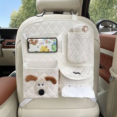 유니크한 뒷자석 뒷자리 시트백 수납함 차량용, 10. 장문독두-화이트 봉투