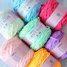 네트공예 극세사실 160g(롤 +/-5g) 6mm 에어팟 가방 카드지갑 망스티치 만들기 DIY 재료, 1개, P-31 퓨어 화이트(7~8mm-90g)