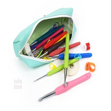 WISHPICK 코바늘 뜨개질 세트 코바늘뜨개실