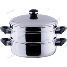 日本宮崎製作所Miyaco雙層蒸鍋蒸籠組 三層鋼蒸鍋25cm, 1個