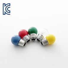 은광전기조명 볼 전구 G40 10W (5컬러) 투명 그린 블루 레드 옐로우, 노란색, 1개