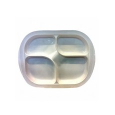 海夫健康生活館 美耐皿四格餐盤(不可微波/底部止滑), 1個, 乳白色, 乳白色