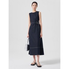 [국내매장정품] 에잇세컨즈 8SECONDS 뒷트임 데님 원피스 네이비 (324471LPFR) 324471LPFR 170170