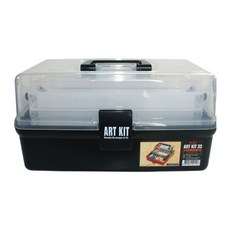 즐거운날 미술도구 보관함 블랙 340x195x160 물감함