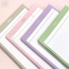 바르시 메모패드 B5 떡제본, 그리드 핑크