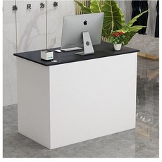 카운터 계산대 인포데스크 데스크 우드 원목 안내데스크 접수대 접수 테이블, 흰색+검은색