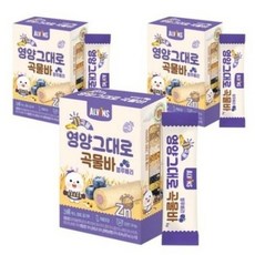 엘빈즈 11곡물 영양그대로 곡물바, 블루베리맛, 40g, 9개