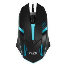 지클릭커 슈퍼히어로 게이밍 LED 유선 마우스, CT170, 블랙