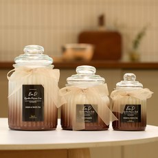 캔들백화점 시그니처 우드심지 대용량 캔들 향초 특별한 그라데이션, 샌달우드 Type, 300g, 1개