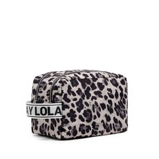 빔바이롤라 레오파드 프린트 더블 지퍼 메이크업 파우치