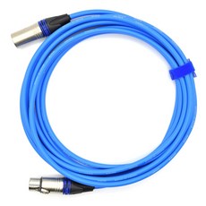 CANARE L-4E6S 四芯星絞線 麥克風線 Neutrik鍍銀XLR接頭 10色環, 1個, 藍色,1米, 藍色