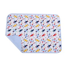 Baby童衣 隔尿墊 嬰兒防水墊 三層防水 寶寶隔尿床墊, 1個, 藍飛機【30X45CM】