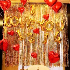 2M 파티커튼 크리스마스 브라이덜샤워 생일파티 장식, 레드