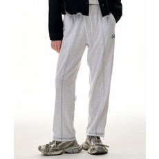 MUCENT STITCH JOGGER PANTS (Black White Melange)
