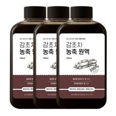 끓일 필요없는 국산 감초 추출물 원액 / 감초농축원액 / 천연감미료, 3개, 100ml