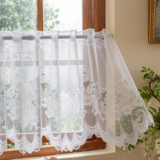 자수 레이스 바란스 커튼