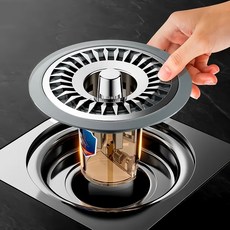 프리라이프 하수구 트랩 배수구 냄새 악취 벌레 차단, B 노란색