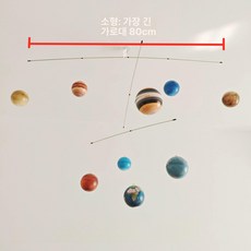 태양계 행성 모빌 우주 포함 플래닛 남자아이방 과학 북유럽, 1개, 4. 소형 행성 행잉 장식