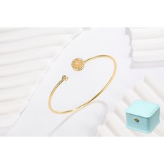 르떼르넬 JSWB019 Silver 시크한 럭셔리 캣츠 아이 회전 스톤 여자 실버 골드 로즈골드 뱅글 팔찌 은팔찌