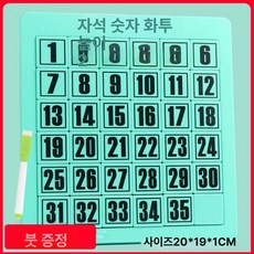 두뇌 교구 집중력 숫자 두뇌트레이닝 손가락 향상 운동, 1개, 6단계 그린