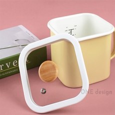 원디자인 사각 핸디포트 유리 뚜껑 2size 사각법랑전용, 2L용