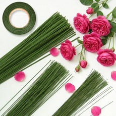 로즈롤리 40cm 꽃철사 지철사 꽃공예 꽃만들기 재료, 꽃철사50P+테이프1P, 1세트