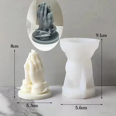 제스처 손가락 실 양초 금형 3D 관인 핸드 캔들 만들기 용품 DIY 공예 석고 송진 비누, 01 83000796