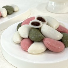 [굿잇츠] 3종 바람떡 1kg 지퍼백포장떡 굳지않는떡 팥앙금 냉동 떡 맛집 아침식사대용, 1개