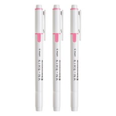 PILOT 키레나 베이직 형광펜, 3개, 핑크, (키레나 베이직)