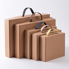 [와니유니] 끈손잡이 선물상자 다용도 기프트박스 가로 G형 C형 고급 선물포장장자 국내제작 낱장 묶음, 2BO3_끈 크 22x14x6, 1개, 크라프트