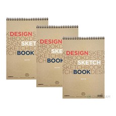 [원드림]삼원 아트스퀘어 디자인 스케치북 드로잉북 백색 A5 200g 3개입