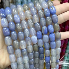 10X14MM 드럼 배럴 모양 천연석 다채로운 마노 루즈 스페이서 참 DIY 팔찌 목걸이 액세서리, 01 10X14MM about 13pcs, 07 19