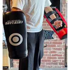 廣隆 跆拳道雙飛靶 擊打 實戰訓練 弧形 臂靶 護手式 隔擋靶 側踢靶 格鬥訓練 空手道 腳靶 跆拳道 踢靶, 1個, 黑色-單只, 黑色